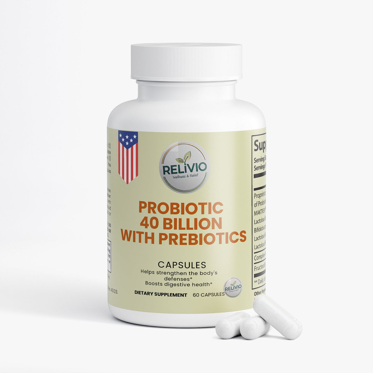 Probiotic 40 Billion with Prebiotics